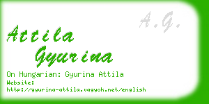 attila gyurina business card